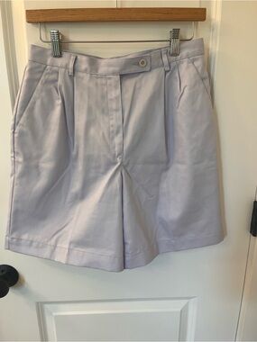 Liz Claiborne High Waisted Petite Lavender Cotton Shorts